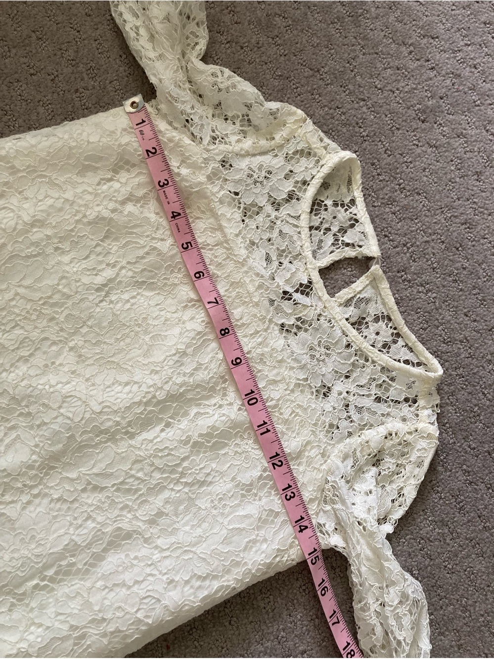 David's Bridal flower girl lace sheath dress, Sz 10. - Picture 9 of 10
